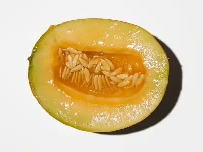 Corte con el interior del melón Salduie